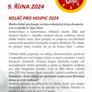 Koláč pro hospic 2024